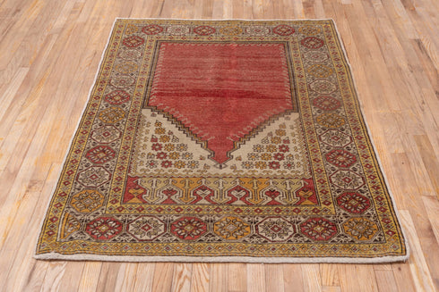 Vintage Oushak Area Rug (4' x 5')